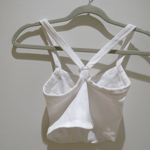 FREE PEOPLE MOVEMENT All Clear Solid Cami in White Ribbed Workout - Size XS / S - Picture 8 of 12